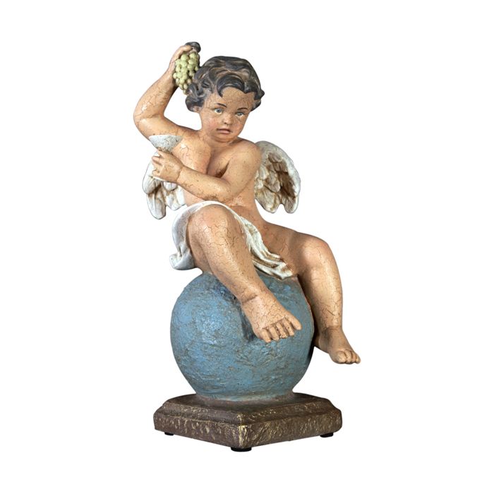Kleine Putte mit Wein verkleinert Dekorationsfigur