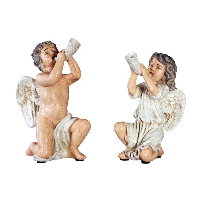 Putten mit Hörner 2er Set verkleinert Dekorationsfigur