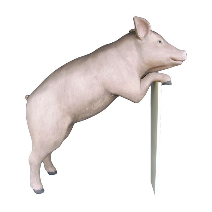 Stehendes Schwein lebensgroß Dekorationsfigur