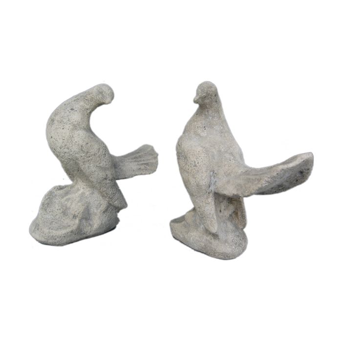 Tauben Antik 2er Set lebensgroß Dekorationsfigur