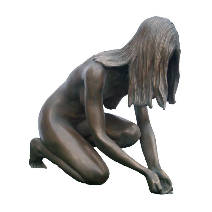 Lady am See lebensgroß Dekorationsfigur