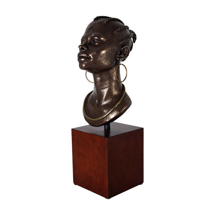 afrikanischer Kopf lebensgroß Dekorationsfigur