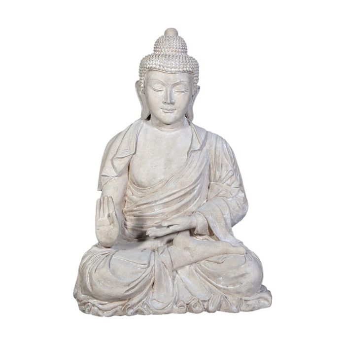 Meditierender Buddha im sitzen lebensgroß Dekorationsfigur