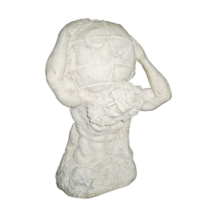 Atlas mit Kugel lebensgroß Dekorationsfigur