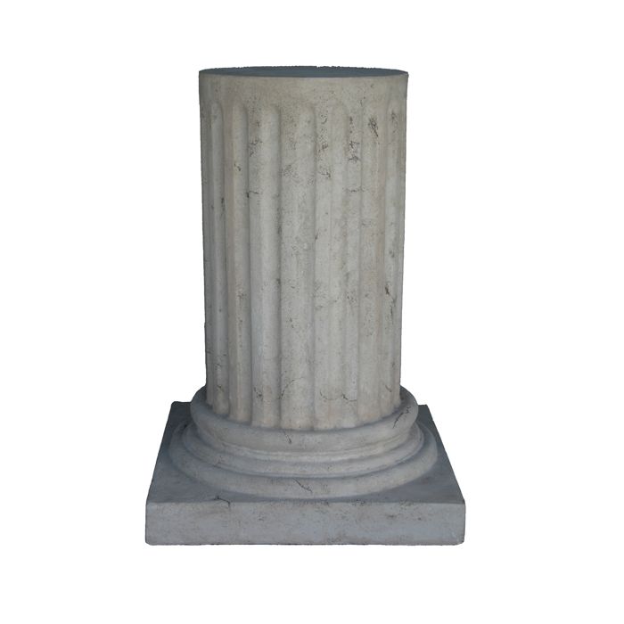 Halbe Säule als Podest für Pflanzgefäße lebensgroß Säule