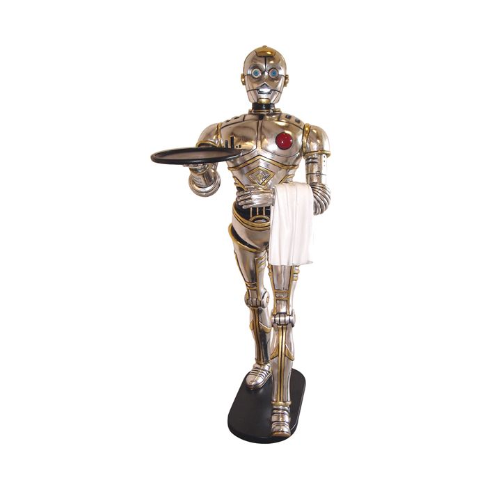 C3P0 mit Tablet lebensgroß Dekorationsfigur