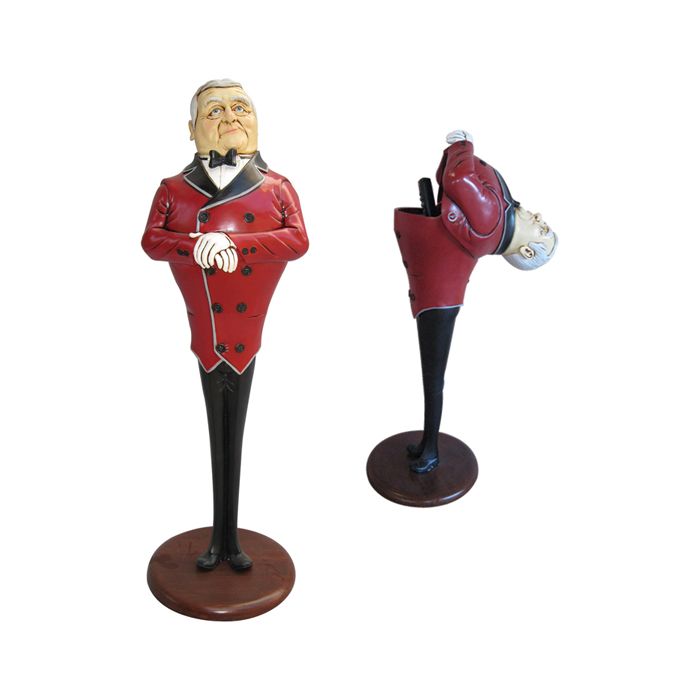 Butler als Halter für Fernbedienung verkleinert Dekorationsfigur