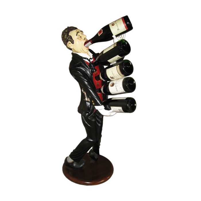 betrunkener Sommelier verkleinert Dekorationsfigur