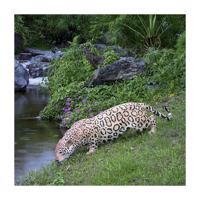 Jaguar lebensgroß Dekorationsfigur