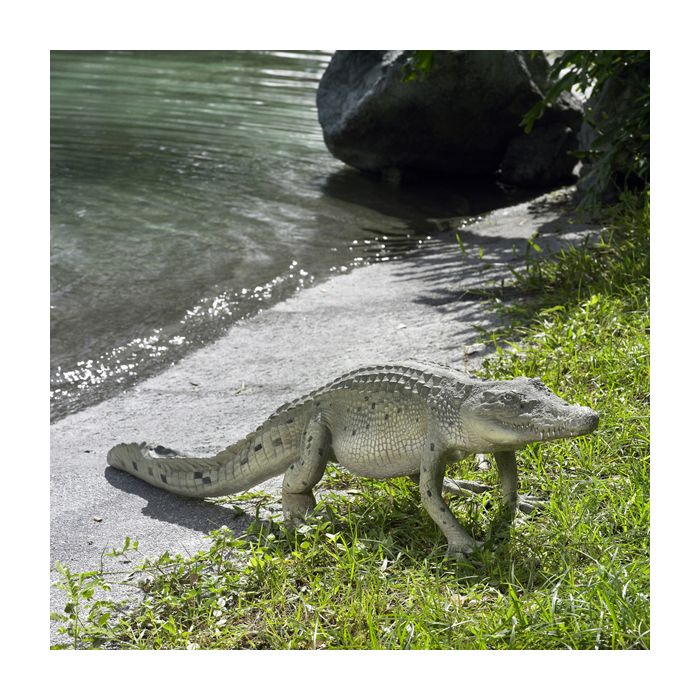 Krokodil laufend lebensgroß Dekorationsfigur