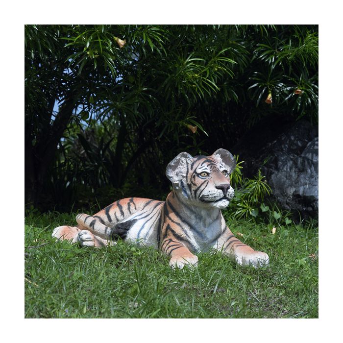 Tigerbaby liegend lebensgroß Dekorationsfigur