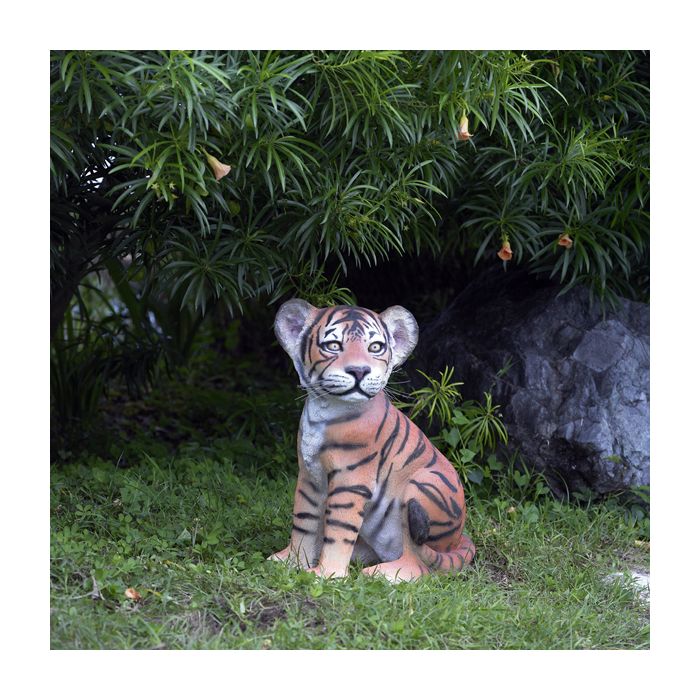 Tigerbaby sitzend lebensgroß Dekorationsfigur