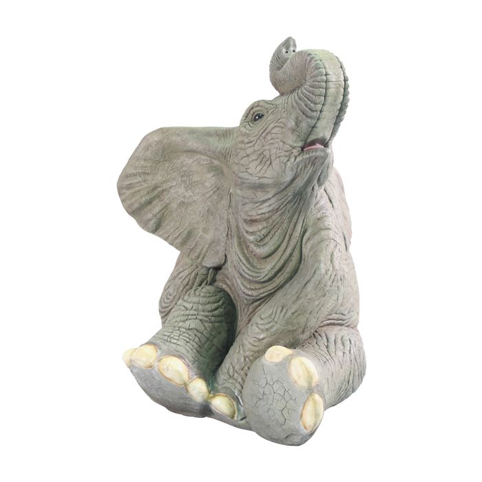 sitzender Elefant lebensgroß Dekorationsfigur