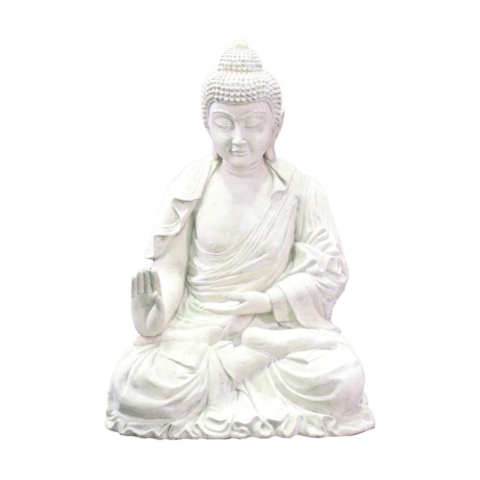 Meditierender Buddha Steinoptik verkleinert Dekorationsfigur