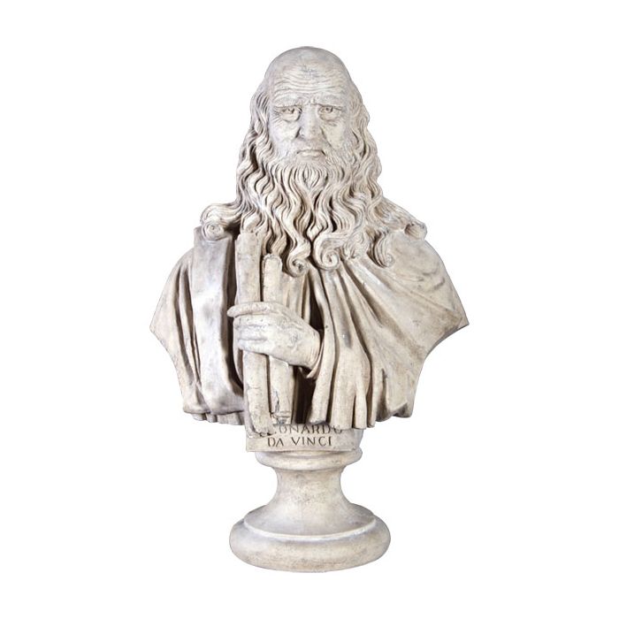 Leonardo Da Vinci Büste lebensgroß Dekorationsfigur