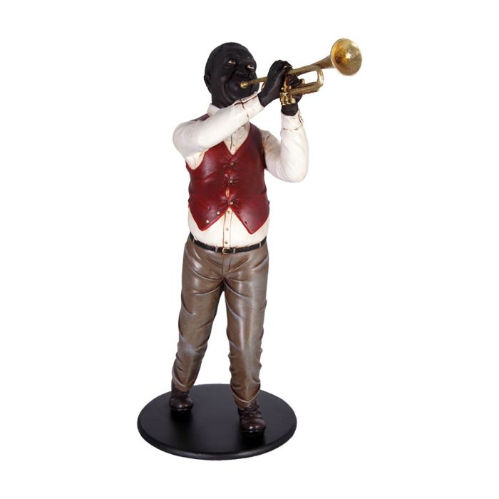 Neger als Trompetenspieler Jazz verkleinert Dekorationsfigur