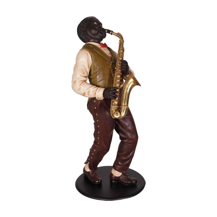 Neger als Saxophonist Jazz verkleinert Dekorationsfigur