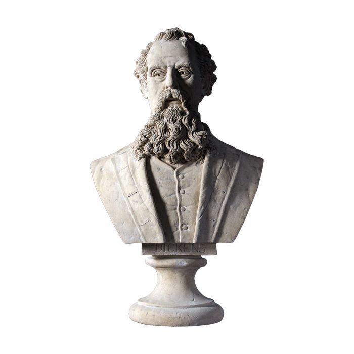 Charles Dickens Büste lebensgroß Dekorationsfigur