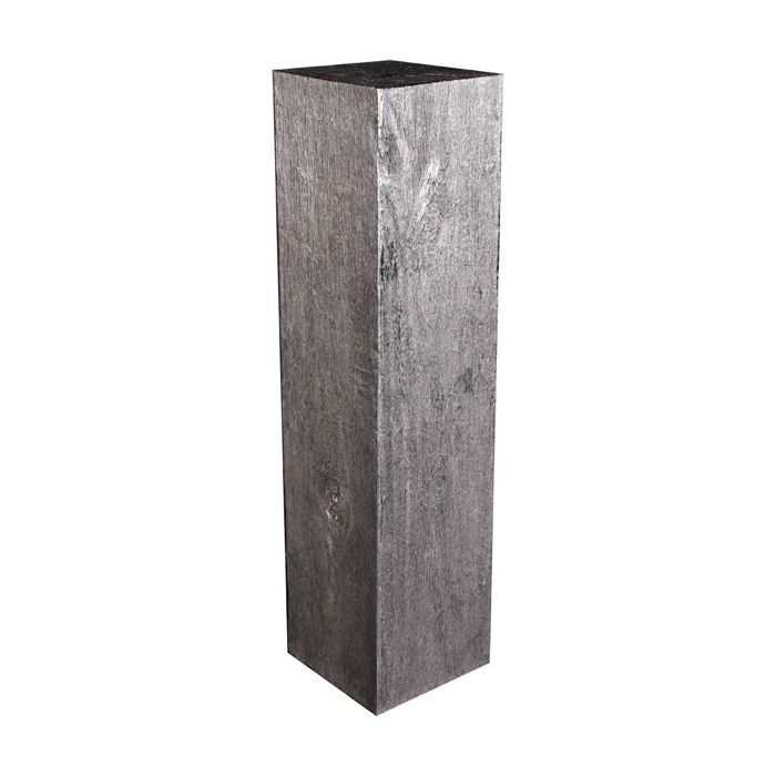 alte Holzsäule Silber lebensgroß Säule