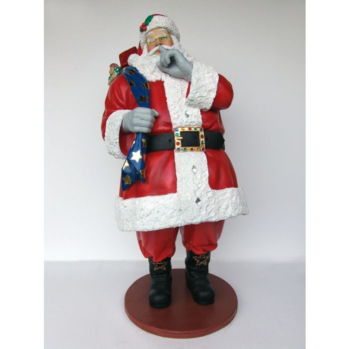 Großer Weihnachtsmann mit Sack voller Geschenken lebensgroß Deko- & Werbefigur