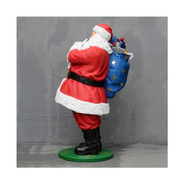 Großer Weihnachtsmann mit Sack voller Geschenken lebensgroß Deko- & Werbefigur