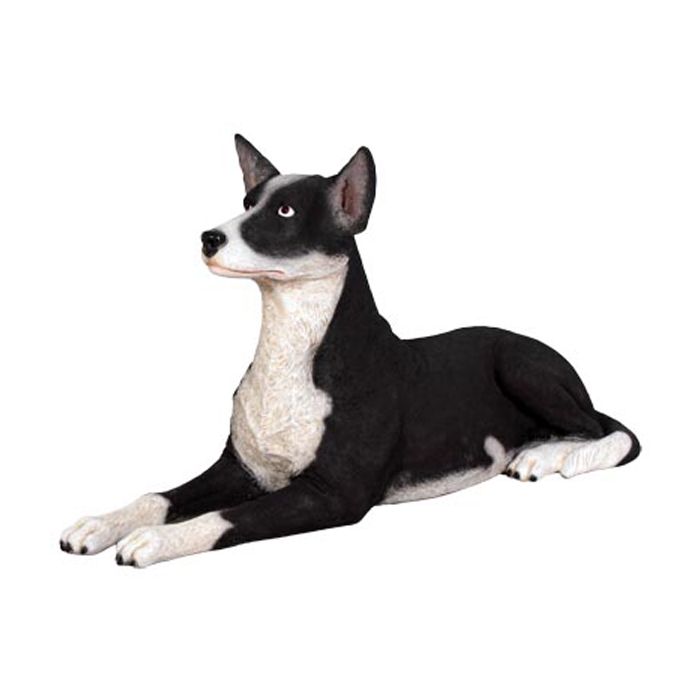 liegender Hund lebensgroß Dekorationsfigur