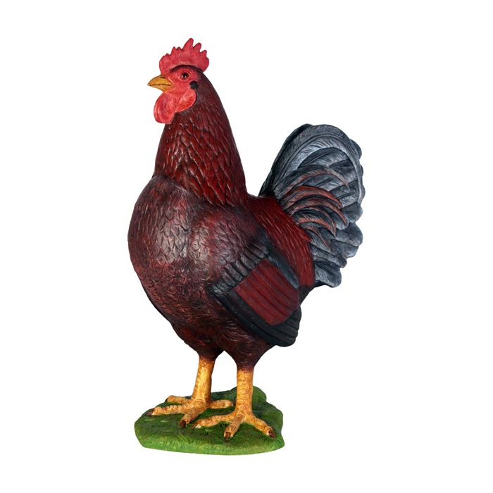 Hahn lebensgroß Dekorationsfigur