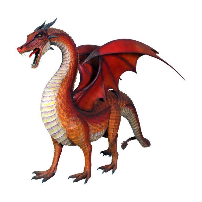 großer stehender Drache lebensgroß Deko- & Werbefigur
