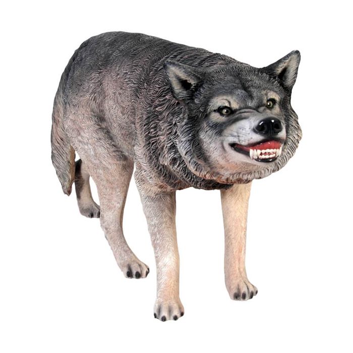 Wolf lebensgroß Dekorationsfigur