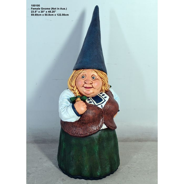 Zwerg weiblich lebensgroß Dekorationsfigur