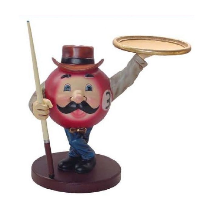 Billiardkugel als Butler lebensgroß Dekorationsfigur