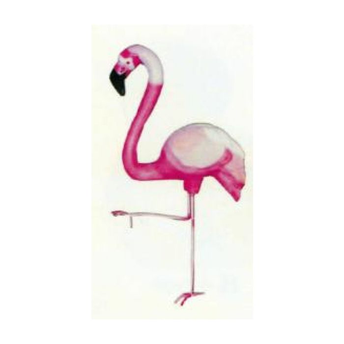 Flamingo stehend auf einem Bein lebensgroß Dekorationsfigur