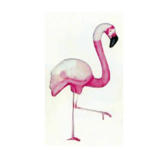 Flamingo stehend auf einem Bein lebensgroß Dekorationsfigur