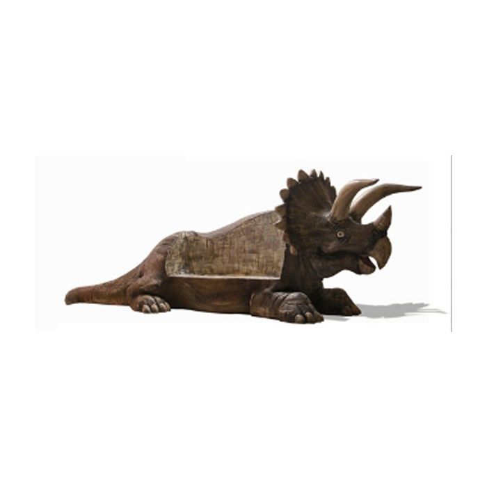 Triceratops als Sitzbank lebensgroß Dekorationsfigur, Sitzmöglichkeit