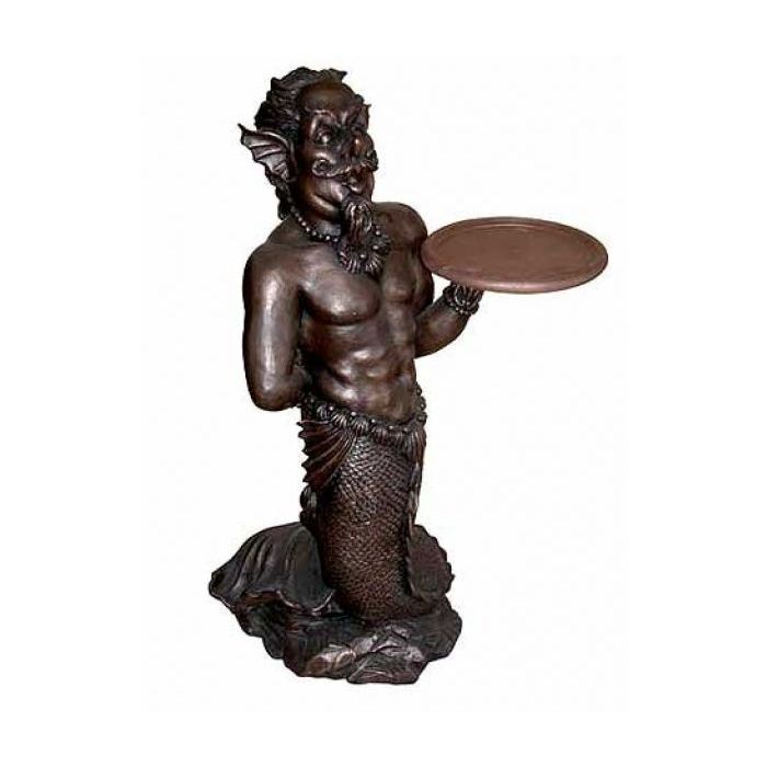Neptun mit Tablett lebensgroß Dekorationsfigur