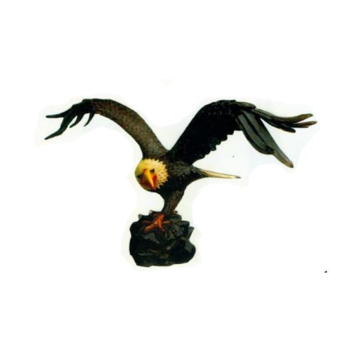 beeindruckender Weißkopfseeadler auf Felsen lebensgroß Dekorationsfigur