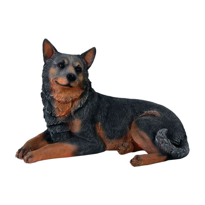 Blue Heeler liegend lebensgroß Dekorationsfigur