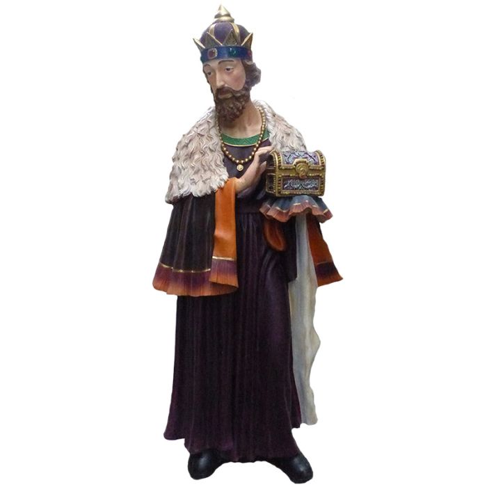 Balthasar stehend mit Truhe verkleinert Dekorationsfigur
