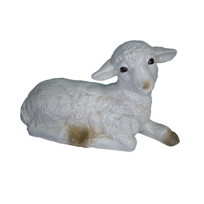 Lamm Schaf liegend lebensgroß Dekorationsfigur