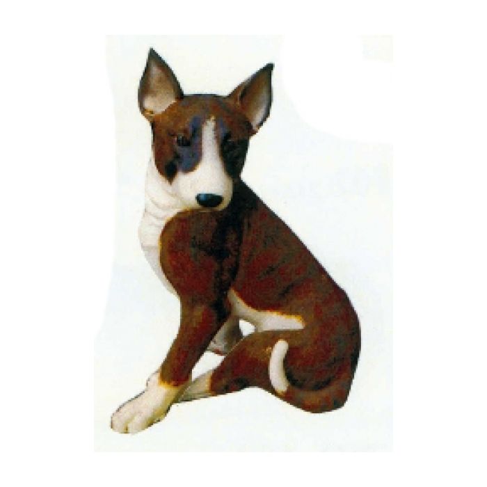 brauner Hund sitzend lebensgroß Dekorationsfigur