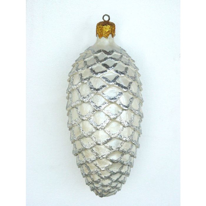 Weihnachtszapfen Silber glitzernd vergrößert Diverse Dekoelemente