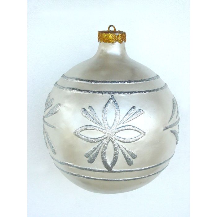 kleine Weihnachtskugel Silber-Silber vergrößert Diverse Dekoelemente