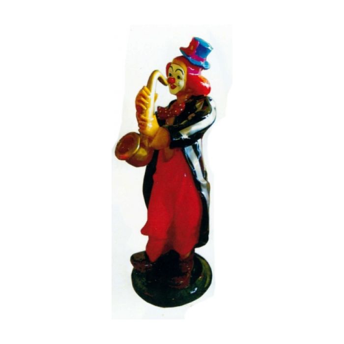 großer Clown mit Saxophon und Hut lebensgroß Deko- & Werbefigur