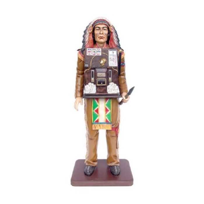 Indianer mit Spielautomat lebensgroß Deko- & Werbefigur