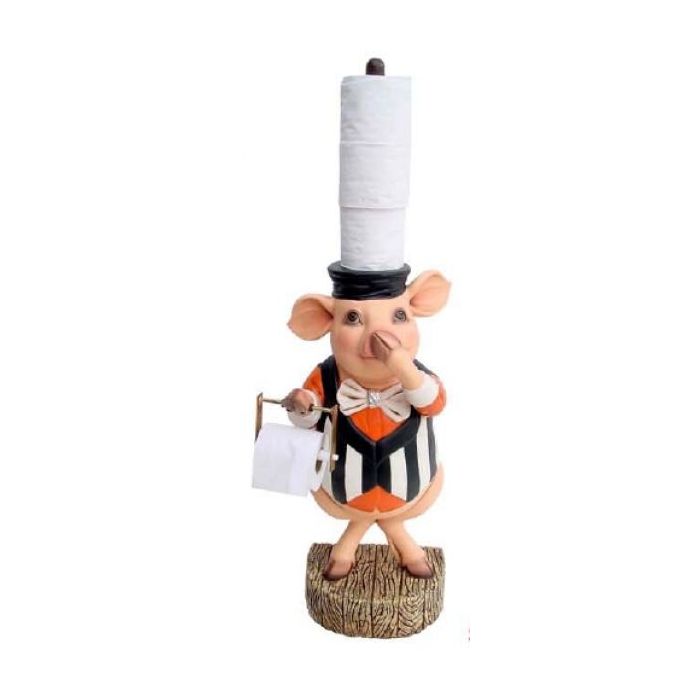 Toilettenschwein lebensgroß Klopapierhalter