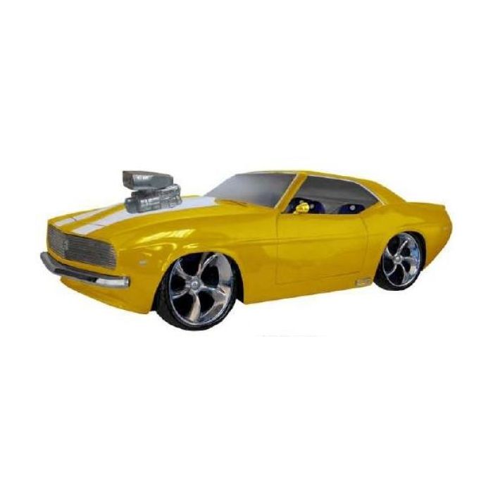 Musclecar in gelb für die Wand verkleinert Dekorationsfigur