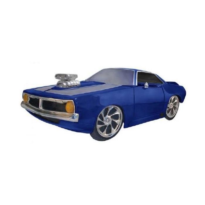 Musclecar in blau für die Wand verkleinert Dekorationsfigur
