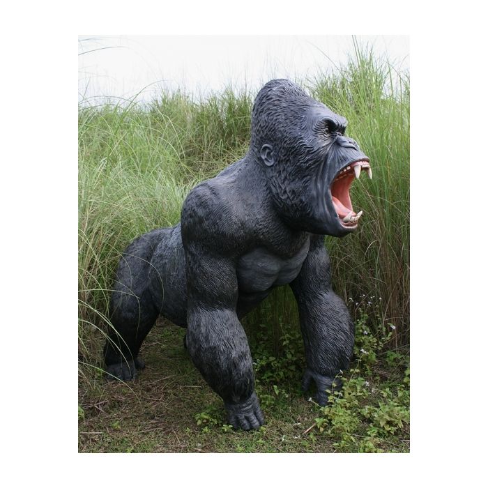 Gorilla schwarz lebensgroß Deko- & Werbefigur