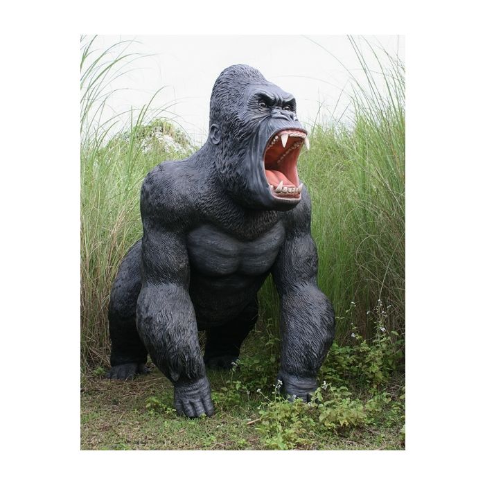 Gorilla schwarz lebensgroß Deko- & Werbefigur
