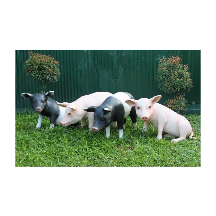 Schweine stehend und sitzend lebensgroß Deko- & Werbefigur